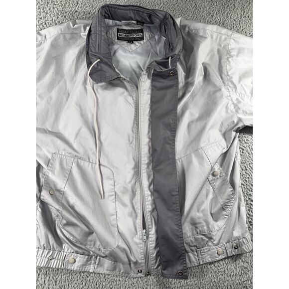 Vintage Members Only‎ Bomber Jacket Mens 44 Full Zip 80s 90s Retro Grandpa Hood - Picture 9 of 11